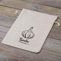 Bag like linen with printing 22 x 30 cm - for garlic (EN) Linen Bags