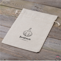 Bag like linen with printing 30 x 40 cm - for garlic (DE) Garden and domestic plants