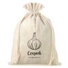 Bag like linen with printing 30 x 40 cm - for garlic (PL) Large bags 22x30 cm