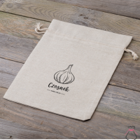 Bag like linen with printing 30 x 40 cm - for garlic (PL) Garden and domestic plants