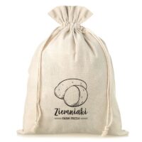 Bag like linen with printing 35 x 50 cm - for potatoes (PL) Large bags 35x50 cm