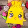 Velvet bag sized 26 x 35 cm with printed design - chicken All products