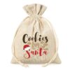 Pouch like linen with printing 13 x 18 cm - natural / cookies Christmas bag