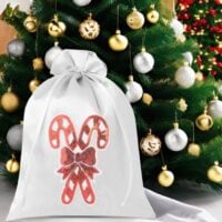 Satin bag 26 x 35 cm - Christmas - lollipop All products