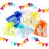 Organza bags, sized 12 x 15 cm - spring colour mix Multi-coloured bags