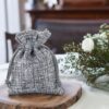 Burlap bag 10 cm x 13 cm - grey Lavender and scented dried filling