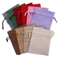 Burlap bag 13 cm x 18 cm - colour mix Multi-coloured bags