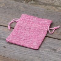 Burlap bag 6 cm x 8 cm - light pink Lavender and scented dried filling