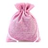 Burlap bag 6 cm x 8 cm - light pink Baby Shower