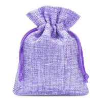 Burlap bag 6 cm x 8 cm - light purple Light purple bags