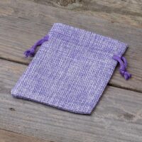 Burlap bag 6 cm x 8 cm - light purple Burlap bags / Jute bags