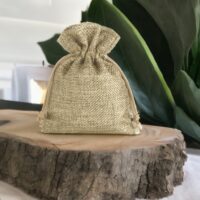 Burlap bag 6 cm x 8 cm - natural Halloween