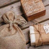 Burlap bag 6 cm x 8 cm - natural Burlap bags / Jute bags