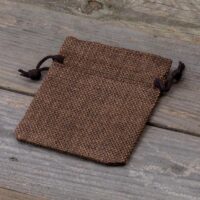 Burlap bag 6 x 8 cm - dark natural Lavender and scented dried filling