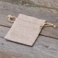 Burlap bag 6 x 8 cm - light natural Pet products