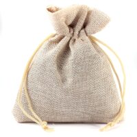 Burlap bag 6 x 8 cm - light natural Lavender and scented dried filling