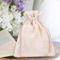 Cotton pouches 10 x 13 cm - natural Women's Day