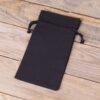 Cotton pouches 11 x 20 cm - black Black bags