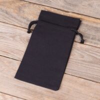 Cotton pouches 11 x 20 cm - black Black bags