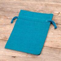 Cotton pouches 12 x 15 cm - turquoise Interior decoration