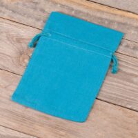 Cotton pouches 13 x 18 cm - turquoise Easter