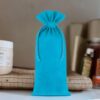 Cotton pouches 13 x 27 cm - turquoise Turquoise bags
