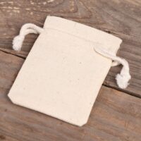 Cotton pouches 6 x 8 cm - natural Pet products