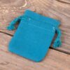 Cotton pouches 6 x 8 cm - turquoise Interior decoration