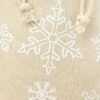 Pouches like linen with printing 10 x 13 cm - natural / snow Printed organza bags