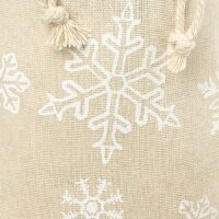 Pouches like linen with printing 10 x 13 cm - natural / snow Printed organza bags