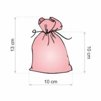 Organza bags 10 x 13 cm - light purple with print (lavender) Lavender pouches