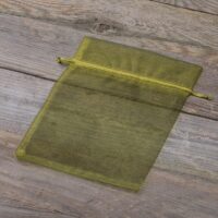 Organza bags 15 x 20 cm - olive green Organza bags