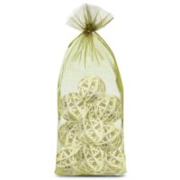 Organza bags 15 x 33 cm - olive green Medium bags 15x33 cm