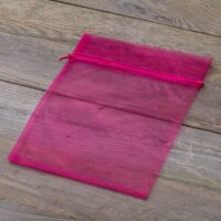 Organza bags 18 x 24 cm - fuchsia Valentine's Day