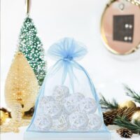 Organza bags 18 x 24 cm - light blue Fruit bags