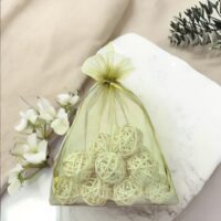 Organza bags 18 x 24 cm - olive green Medium bags 18x24 cm