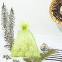 Organza bags 22 x 30 cm - green Fruit bags