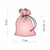Organza bags 7 x 9 cm - purple dark with print lavender Small bags 7x9 cm