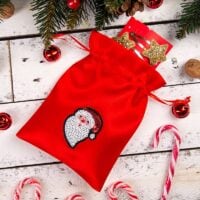 Satin bags 13 x 18 cm - Christmas - Santa Claus Satin bags