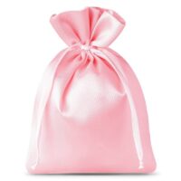 Satin bags 6 x 8 cm - light pink Wedding bags