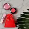 Satin bags 6 x 8 cm - red Valentine's Day