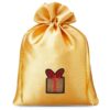 Satin pouches 12 x 15cm - gold - Present Satin bags