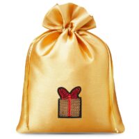 Satin pouches 12 x 15cm - gold - Present Satin bags