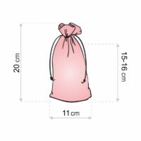 Velvet pouches 11 x 20 cm - light pink Medium bags 11x20 cm