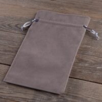 Velvet pouches 11 x 20 cm - silver Velvet pouch