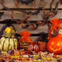 Halloween Organza Bag 12 x 15 cm - mix of patterns and colours Halloween