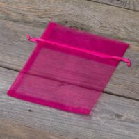 Organza bags 12 x 15 cm - fuchsia Easter