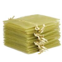 Organza bags 12 x 15 cm - olive green Organza bags