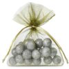 Organza bags 5 x 7 cm - olive green Small bags 5x7 cm