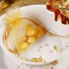 Organza bags 8 x 10 cm - gold Organza bags